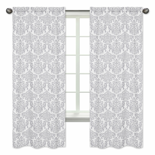 Skylar Collection Damask Window Panels - Set of 2