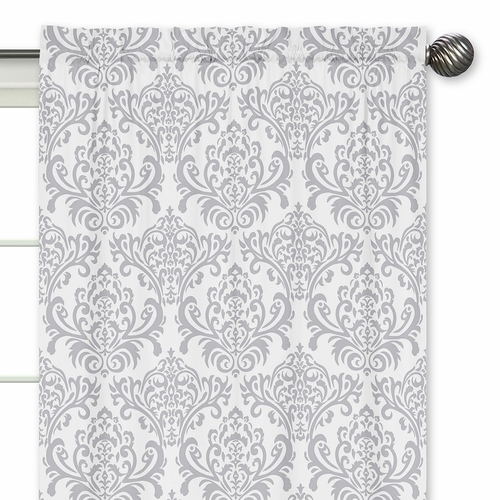 Skylar Collection Damask Window Panels - Set of 2 - alt image 2