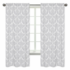 Skylar Collection Damask Window Panels - Set of 2
