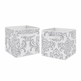Skylar Collection Foldable Fabric Storage Bins - Set of 2