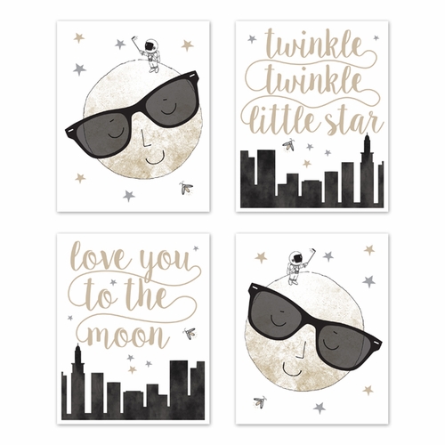 Skyline Collection Wall Art Prints - Set of 4