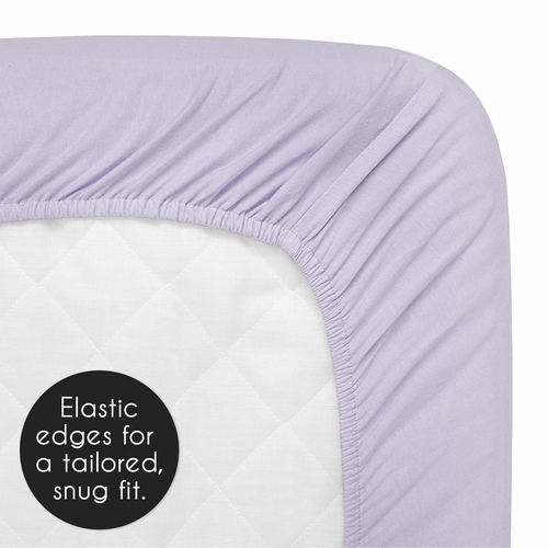 Sloane Collection Crib Sheet - Lavender Dot - alt image 4