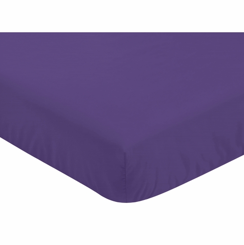 Sloane Collection Crib Sheet - Purple - alt image 2