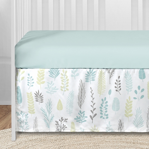 Sloth Aqua and Grey Collection 5 Piece Crib Bedding - alt image 4