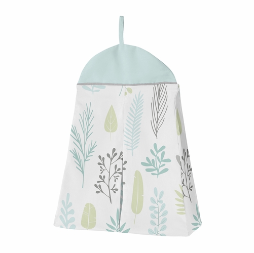 Sloth Aqua and Grey Collection 5 Piece Crib Bedding - alt image 5