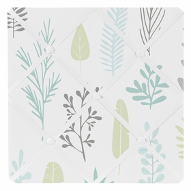 Sloth Aqua and Grey Collection Fabric Memo Board
