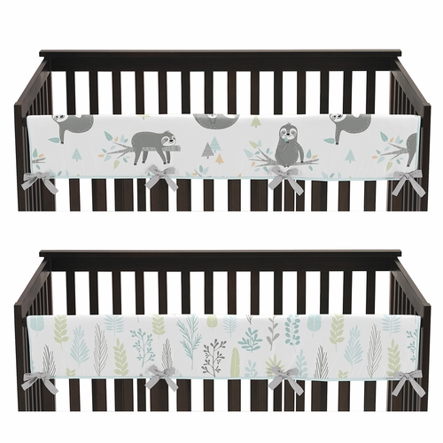 Sloth Aqua and Grey Collection Long Rail Guard Cover