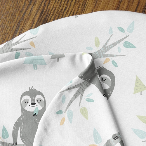 Sloth Aqua and Grey Collection Nursing Breastfeeding Pillow Cover - alt image 3