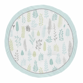 Sloth Aqua and Grey Collection Playmat - Leaf Print
