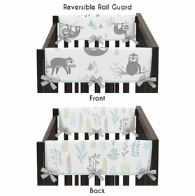 Sloth Aqua and Grey Collection Side Rail Guard Covers - Set of 2