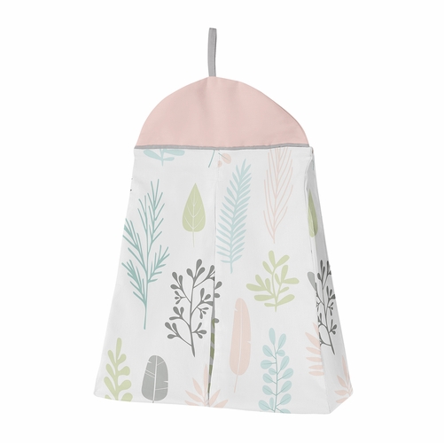 Sloth Pink and Grey Collection 4 Piece Bumperless Crib Bedding - alt image 4