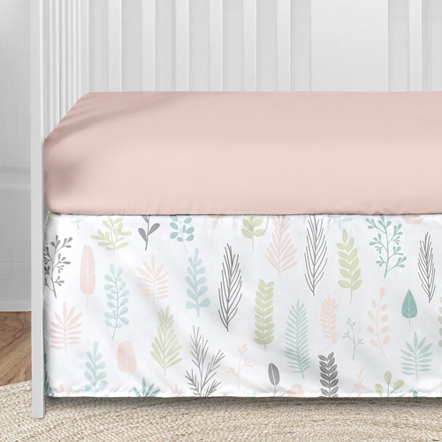 Sloth Pink and Grey Collection 5 Piece Crib Bedding - alt image 4