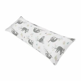 Sloth Pink and Grey Collection Full Length Body Pillow Cover