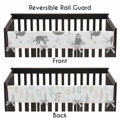 Sloth Pink and Grey Collection Long Rail Guard Cover