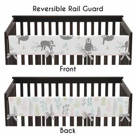 Sloth Pink and Grey Collection Long Rail Guard Cover