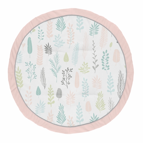 Sloth Pink and Grey Collection Playmat - Leaf Print