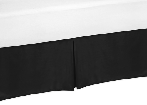 Solid Black Crib Bed Skirt