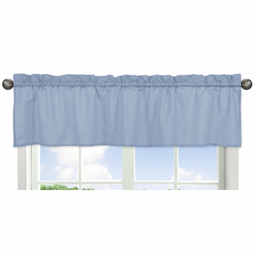 Solid Denim Window Valance