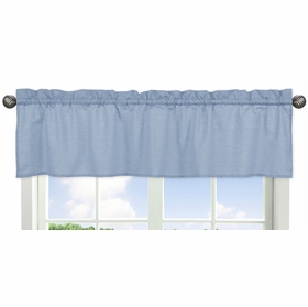 Solid Denim Window Valance