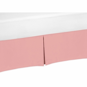 Solid Dusty Rose Pink Coral Crib Bed Skirt