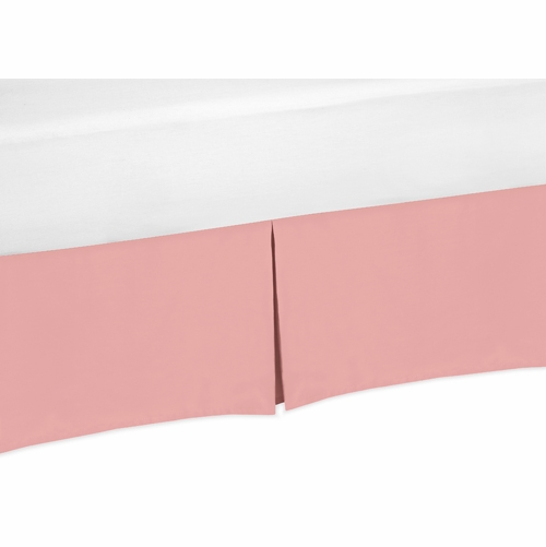 Solid Dusty Rose Pink Coral Crib Bed Skirt