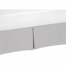 Solid Grey Crib Bed Skirt