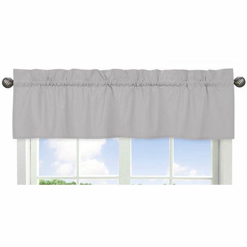 Solid Grey Window Valance