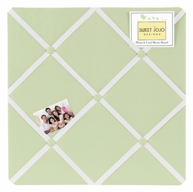 Solid Light Green Fabric Memo Board