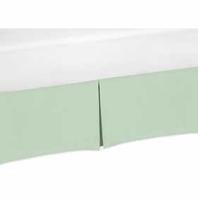 Solid Mint Crib Bed Skirt