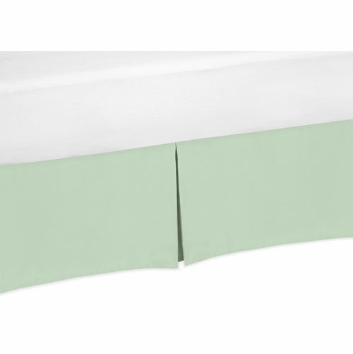 Solid Mint Crib Bed Skirt
