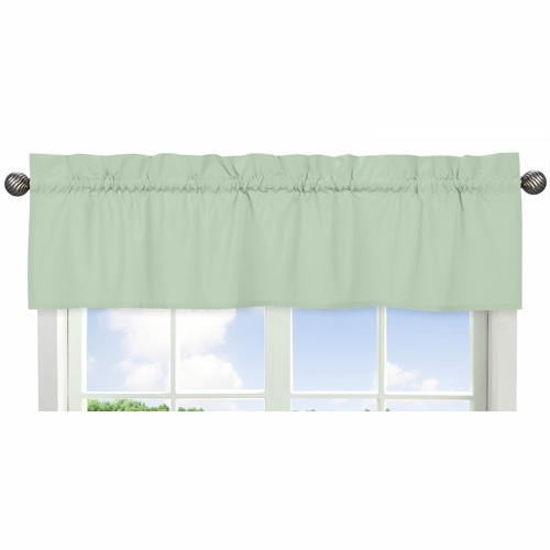 Solid Mint Window Valance