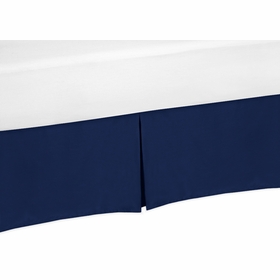 Solid Navy Blue Crib Bed Skirt