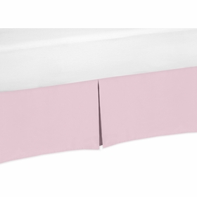 Solid Pink Crib Bed Skirt