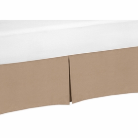 Solid Taupe Crib Bed Skirt