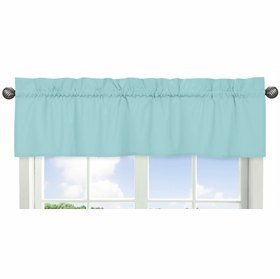 Solid Turquoise Window Valance