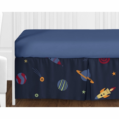 Space Galaxy 4 Piece Bumperless Crib Bedding Collection - alt image 1