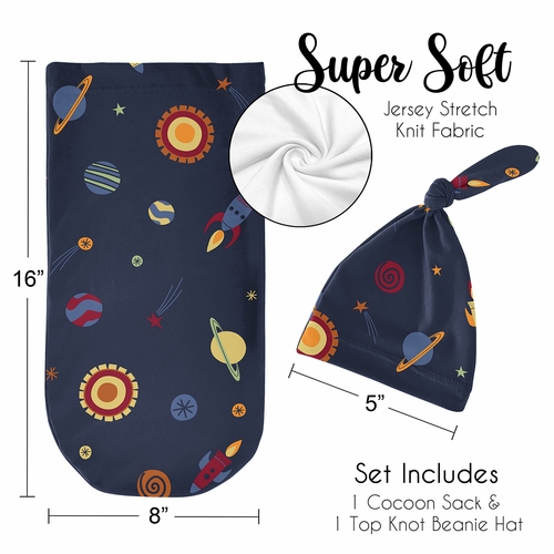 Space Galaxy Collection Baby Cocoon and Beanie Hat - 2 Piece Set - alt image 4