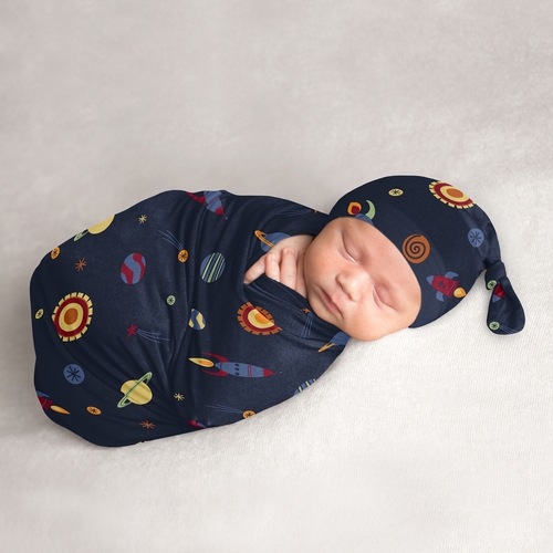 Space Galaxy Collection Baby Cocoon and Beanie Hat - 2 Piece Set