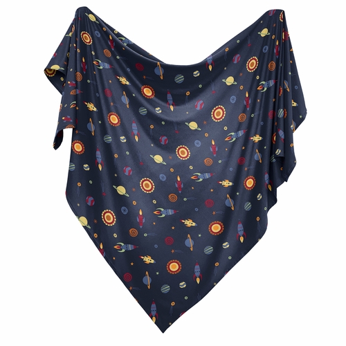 Space Galaxy Collection Baby Swaddle Blanket - alt image 1
