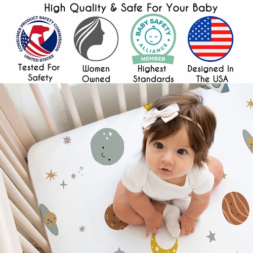 Space Galaxy Collection Crib Sheet - alt image 2