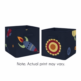 Space Galaxy Collection Foldable Fabric Storage Bins - Set of 2