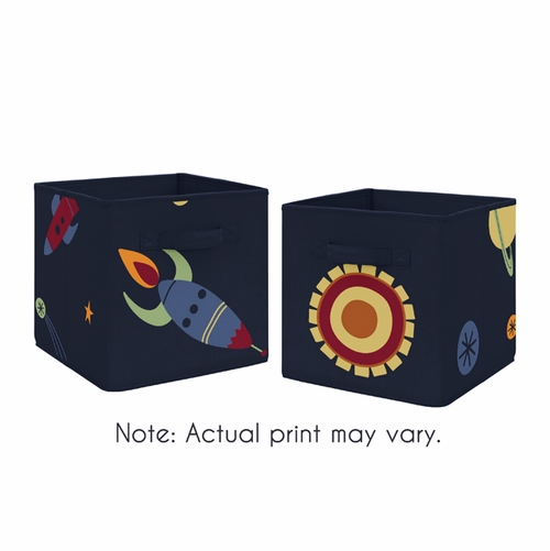 Space Galaxy Collection Foldable Fabric Storage Bins - Set of 2