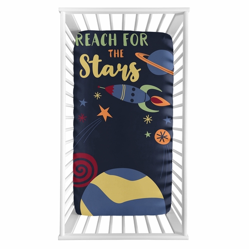 Space Galaxy Collection Photo Op Crib Sheet - alt image 1