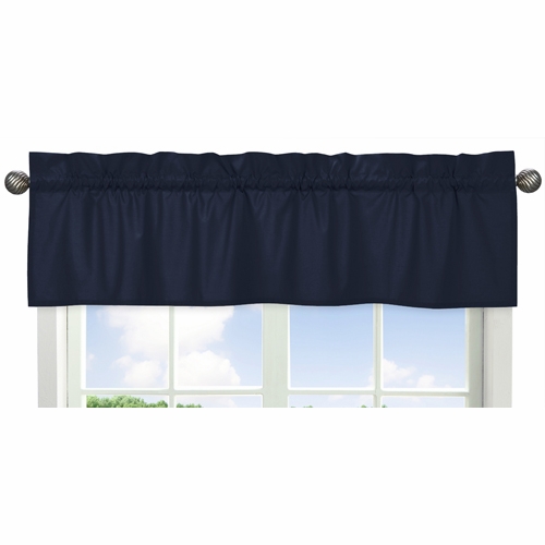 Space Galaxy Collection Solid Navy Window Valance