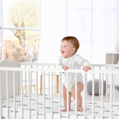 Stag Grey and White Collection 2 Pack Crib Sheets - alt image 2