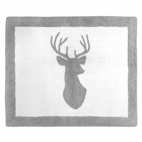 Stag Grey and White Collection Accent Floor Rug
