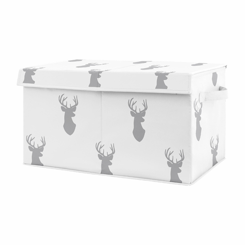 Stag Grey and White Collection Fabric Toy Bin Storage