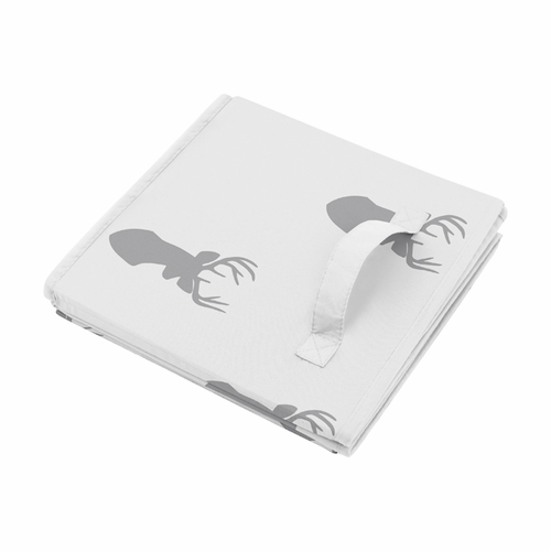 Stag Grey and White Collection Fabric Toy Bin Storage - alt image 2