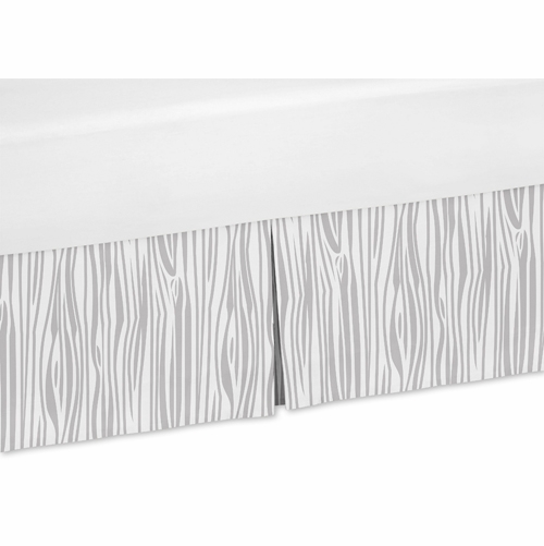 Stag Grey and White Collection Twin Bed Skirt