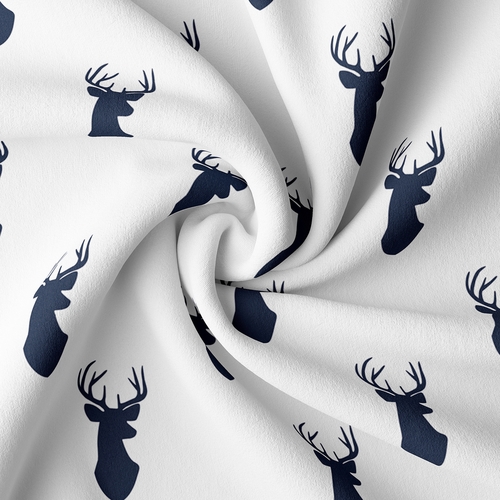 Stag Navy and White Collection 0-6M Baby Clothes Bodysuits - 2 Pack Set - alt image 4